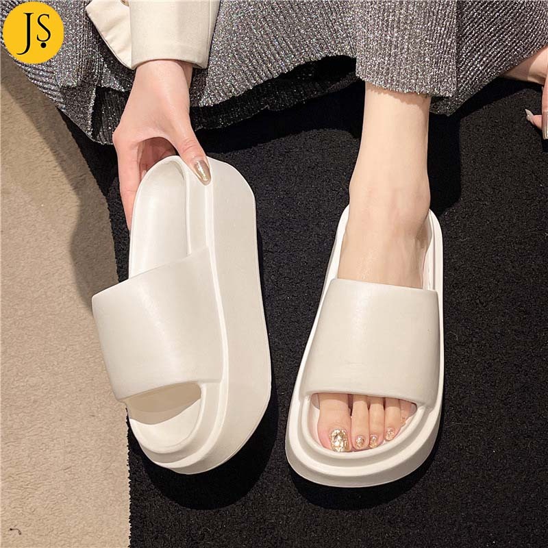 Julyya Women's Slippers 7cm Sandals Thick Sole Slippers | Shopee ...