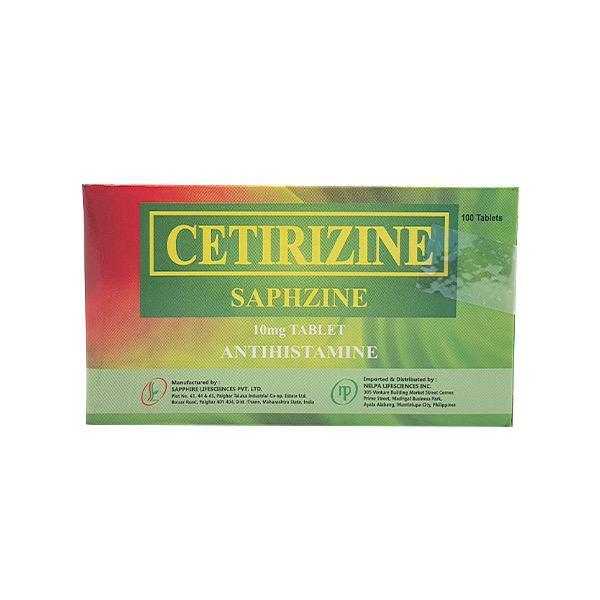 Saphzine Cetirizine 10 mg 1 Tablet Shopee Philippines