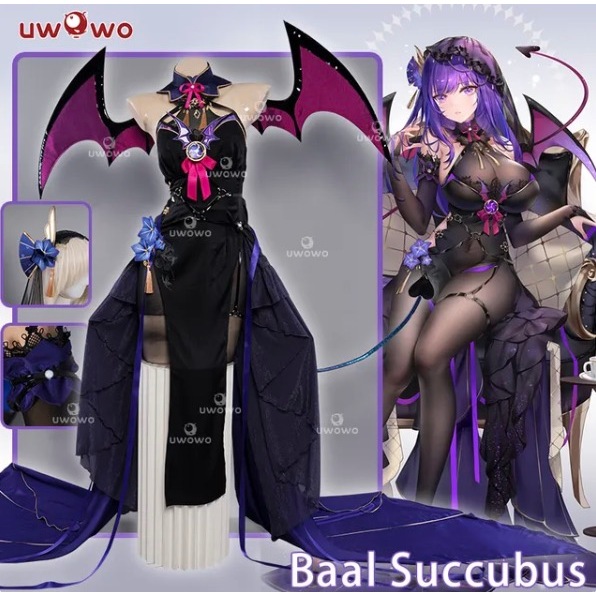 Wowo Succubus Cosplay Raiden Shogun Costume Genshin Impact Fanart Ei