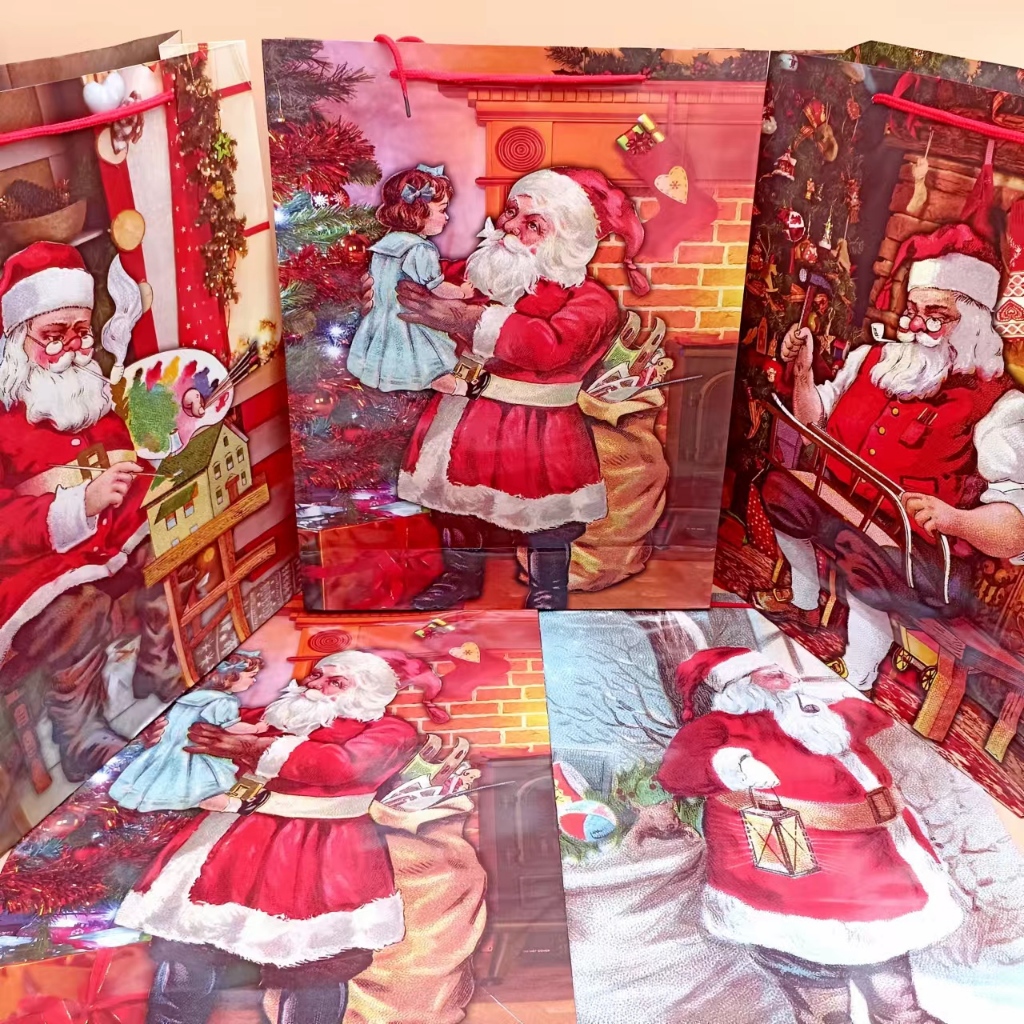 1piece Paper bag with handle for gift loot bag Random design | Shopee ...