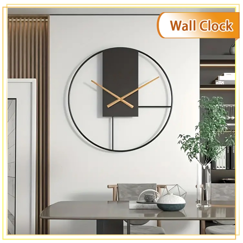 50cm metal wall clock home decor Iron big size for living room modern