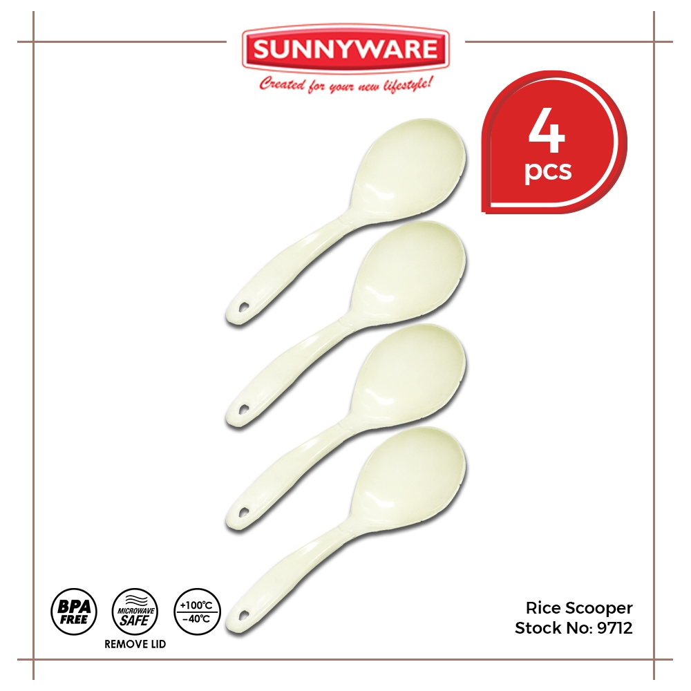 4 pcs Sunnyware 9712 Rice Spoon | Shopee Philippines