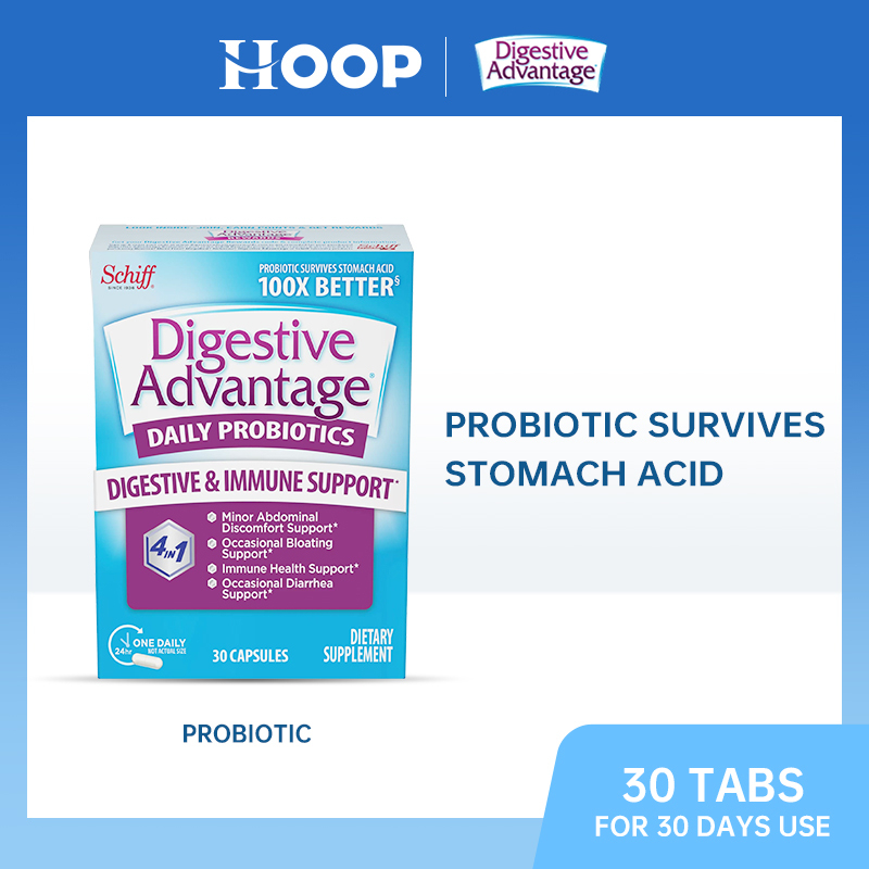 Schiff Digestive Advantage Daily Probiotic Capsules, 30 ct Promote