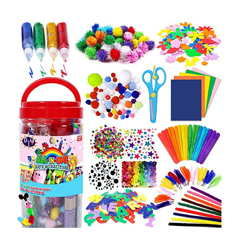 Arts And Crafts Supplies Kit For Kids All In One Diy Crafting Collage 