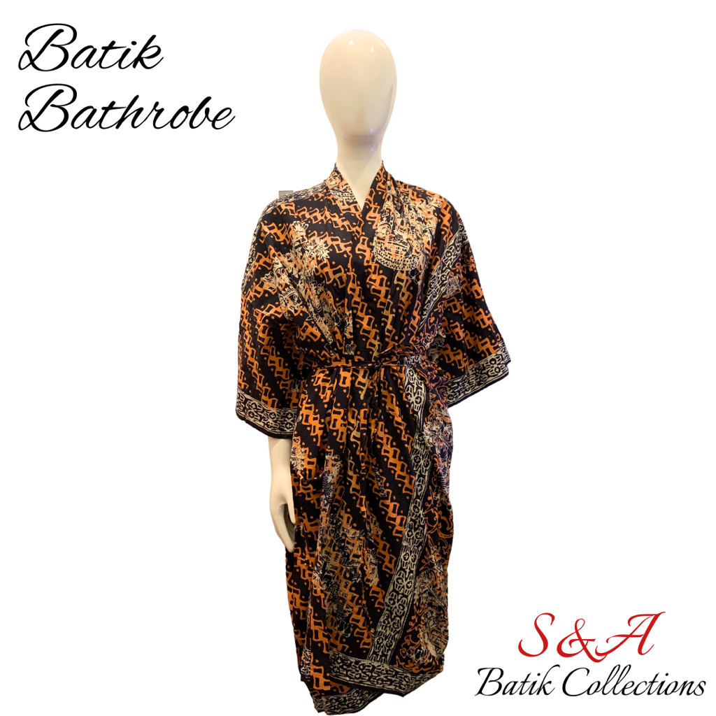 Ethnic Designs Batik Bathrobe /Kimono Style Plus Size XL-XXL-XXXL ...
