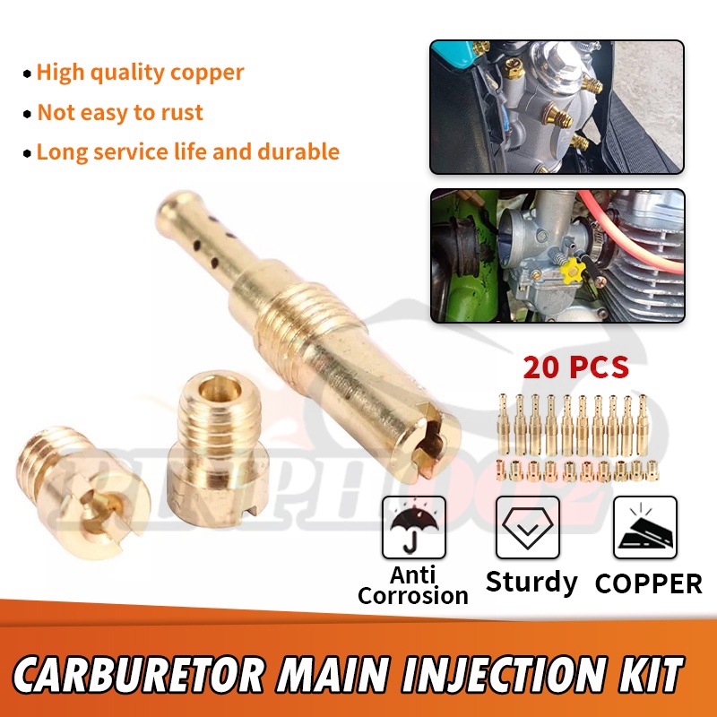 20 Piece Motorcycle Carburetor Main Injection Kit Kit Slow/Pilot ...