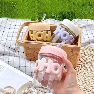 High-value Double Drinking Cup Men Women Creative Straw Plastic Straight Drinking  Cup Portable Korean Version