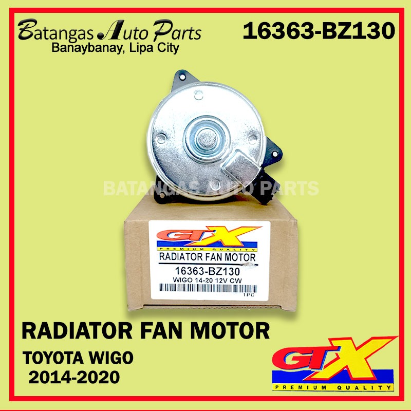 GTX RADIATOR FAN MOTOR TOYOTA WIGO 20142020 12V CW 16363BZ130