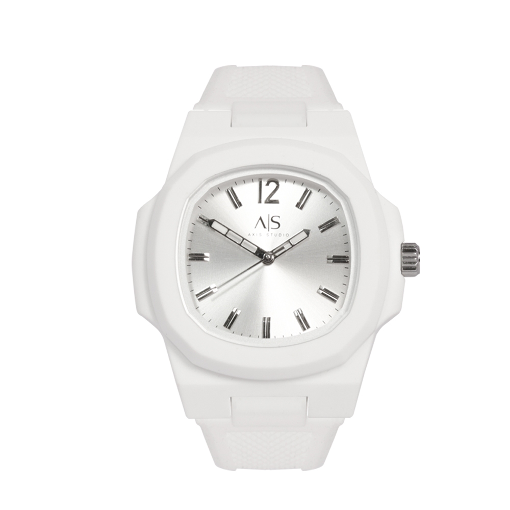 Axis Basic White Rubber Analog Quartz Watch For Unisex AP3354 0401