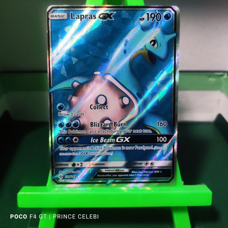 Pokemon TCG - Lapras GX Full Art (has issues) | Shopee Philippines