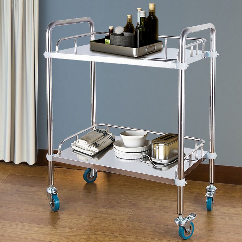 Medical Trolley Stainless Steel Treatment Car Hospital Storage Rack ...