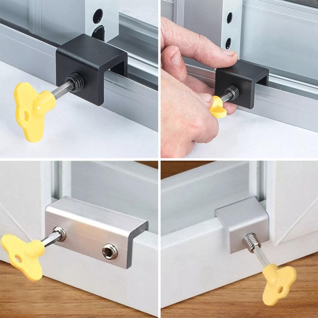 Window Security Key Lock Sliding Door Windows Restrictor Child Safety Antitheft Door Stopper