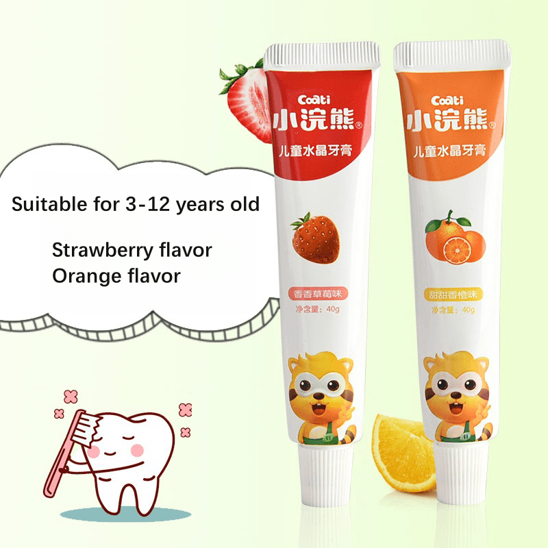 Children crystal Toothpaste 2-12 Years Old Fruit Flavor 40g Anti-Moth ...