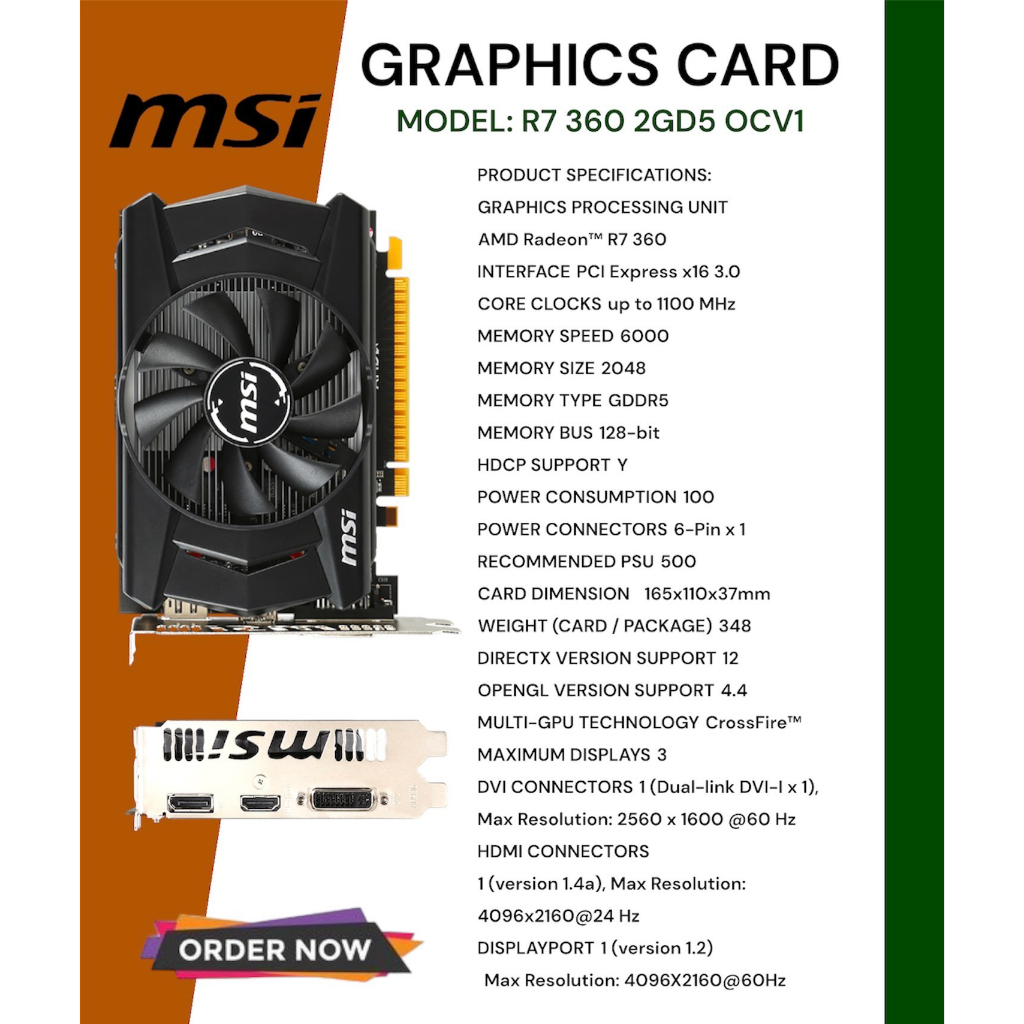 MSI GRAPHICS CARD R7 SERIES (Pre-owned) | Shopee Philippines