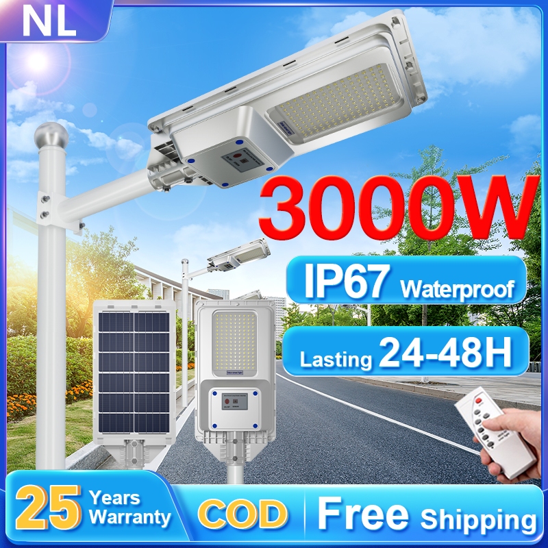 solar street light 3000W/1000W outdoor solar lights waterproof IP67 LED