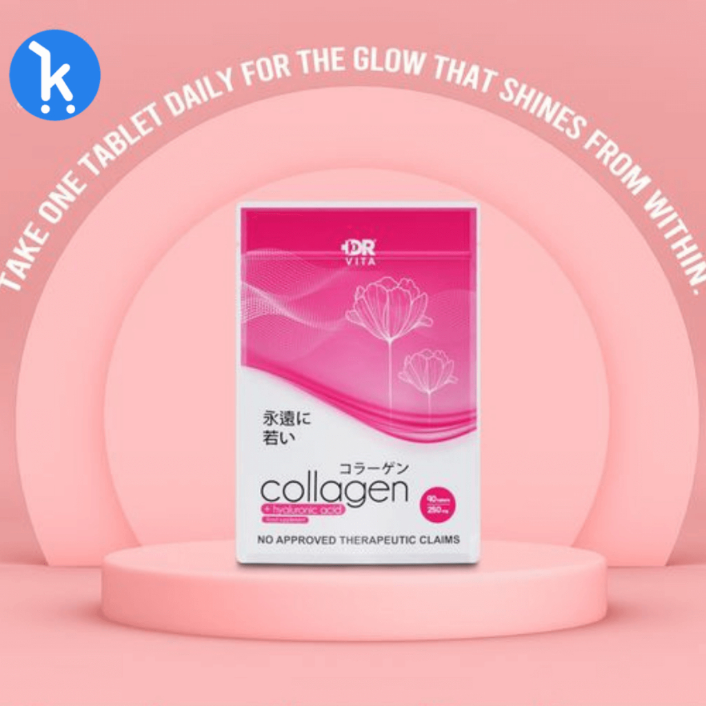 Dr. Vita Collagen Hyaluronic Acid 90 Tablets AntiAging Younger Looking