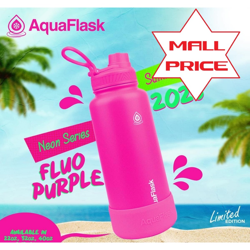 Aquaflask Neon Fluorescent (22oz/32oz/40oz/64oz) Limited Edition with ...