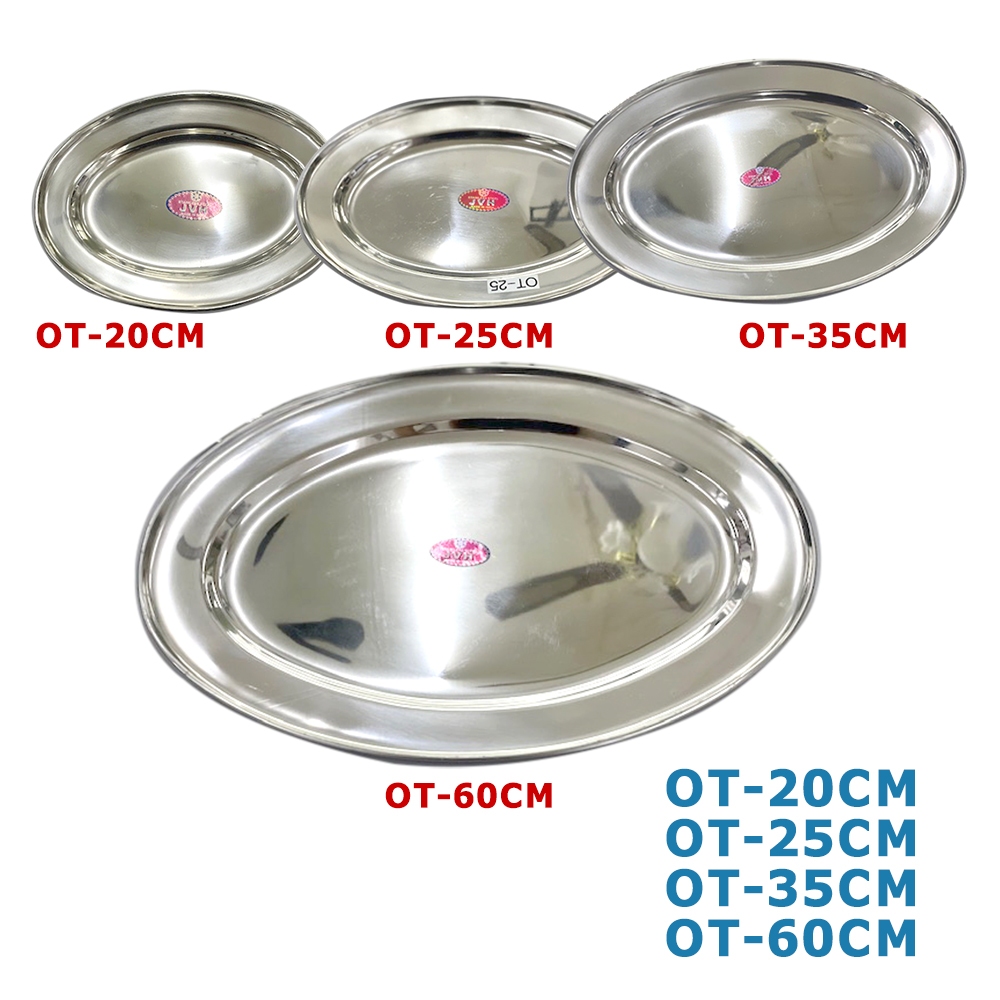 JVH STAINLESS STEEL OVAL PLATTER SERVING TRAY 4 SIZES | Shopee Philippines