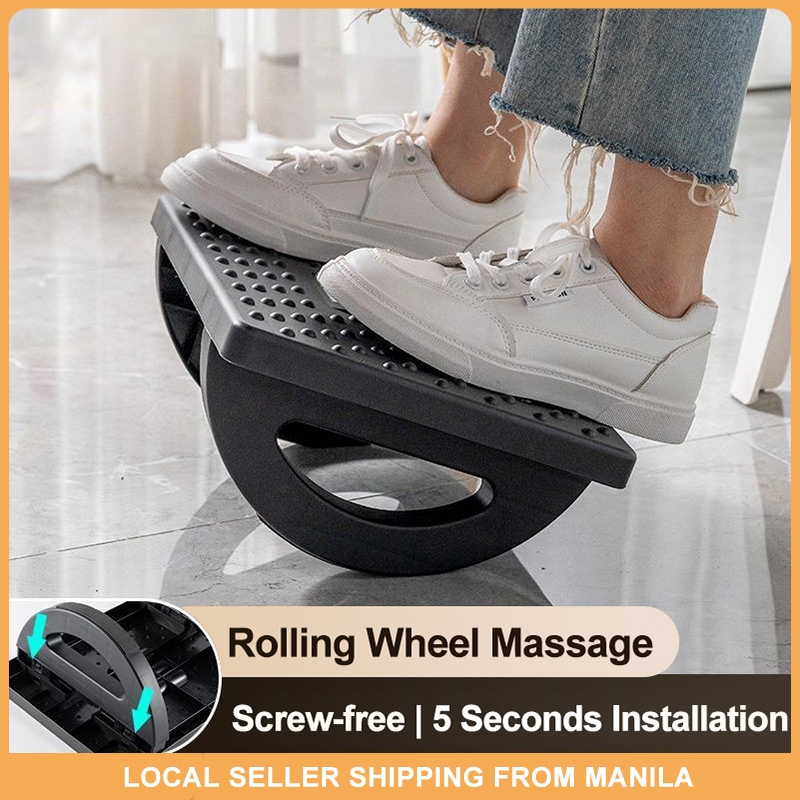 Foot Rest Ergonomic Under Desk Foot Rest Footrest with Massage Rollers