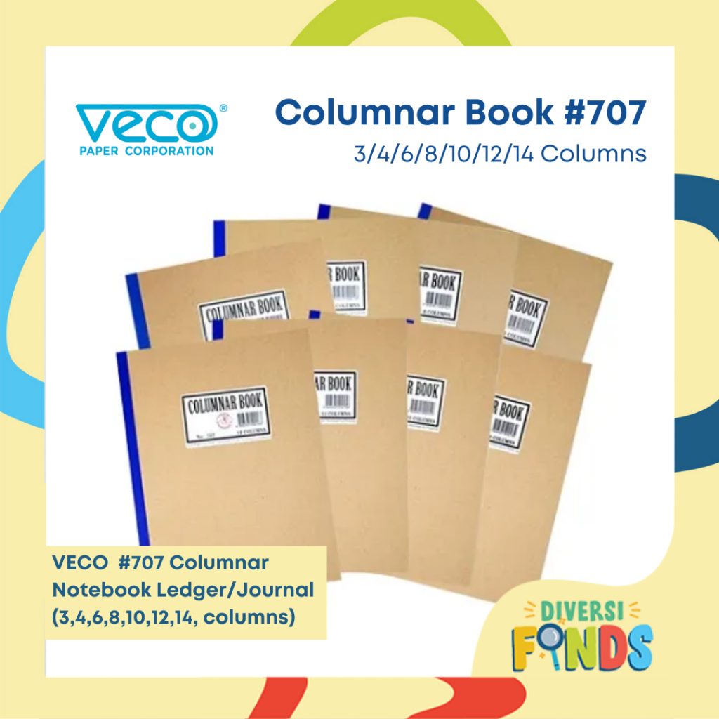 Accounting Books Veco Columnar Book (3, 4, 6, 10, 14 columns