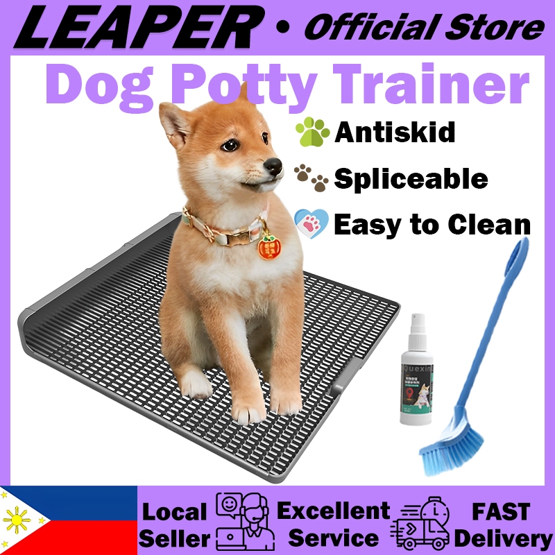 Dog Potty Trainer Dog Poop Tray Dog Pee Tray with Pet Training Spray Pet Toilet Easy to Clean