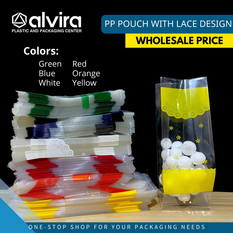 100pcs COPP bags with Lace design for repacking and pasalubong products ...