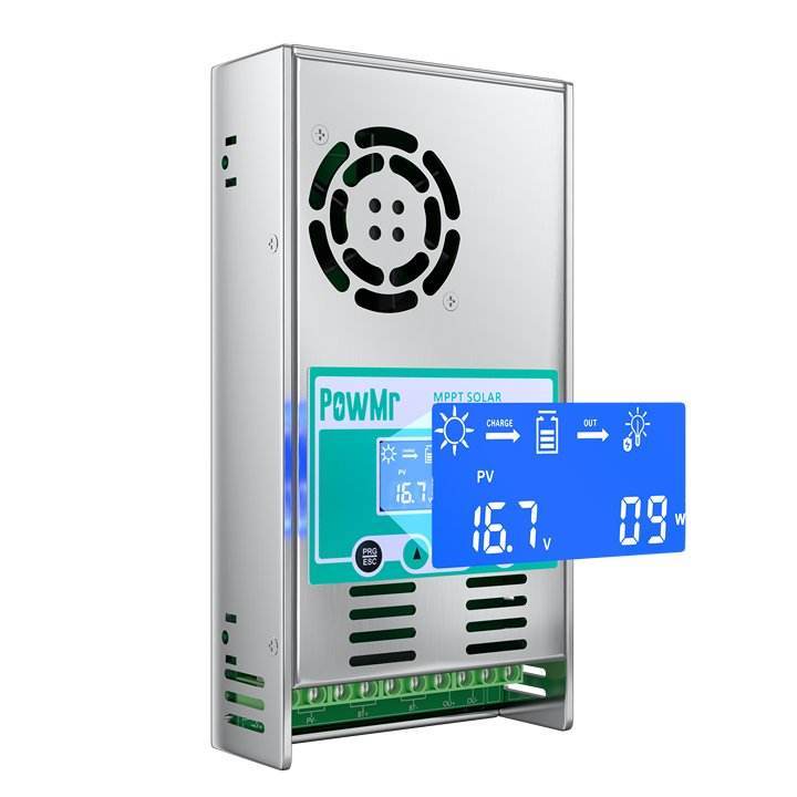 Powmr Mppt 20a30a40a60a Solar Charger Controller 12v24v Solar Panel Voltage Regulator 4604