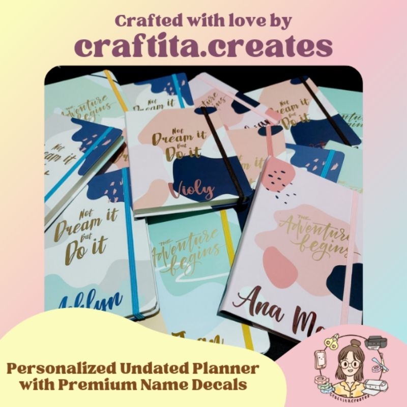 Personalized Undated Planner with Premium Name Decals | Shopee Philippines