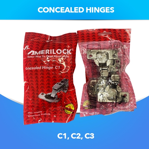 AMERILOCK CONCEALED HINGES (Per pair, 2pcs) C1, C2, C3 | Shopee Philippines