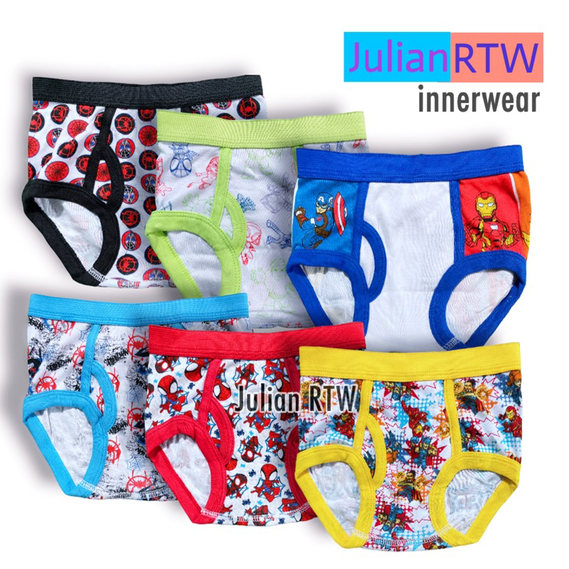 6in1 Cotton Brief Kids Innerwear Underwear for Boys ZOIE | Shopee ...