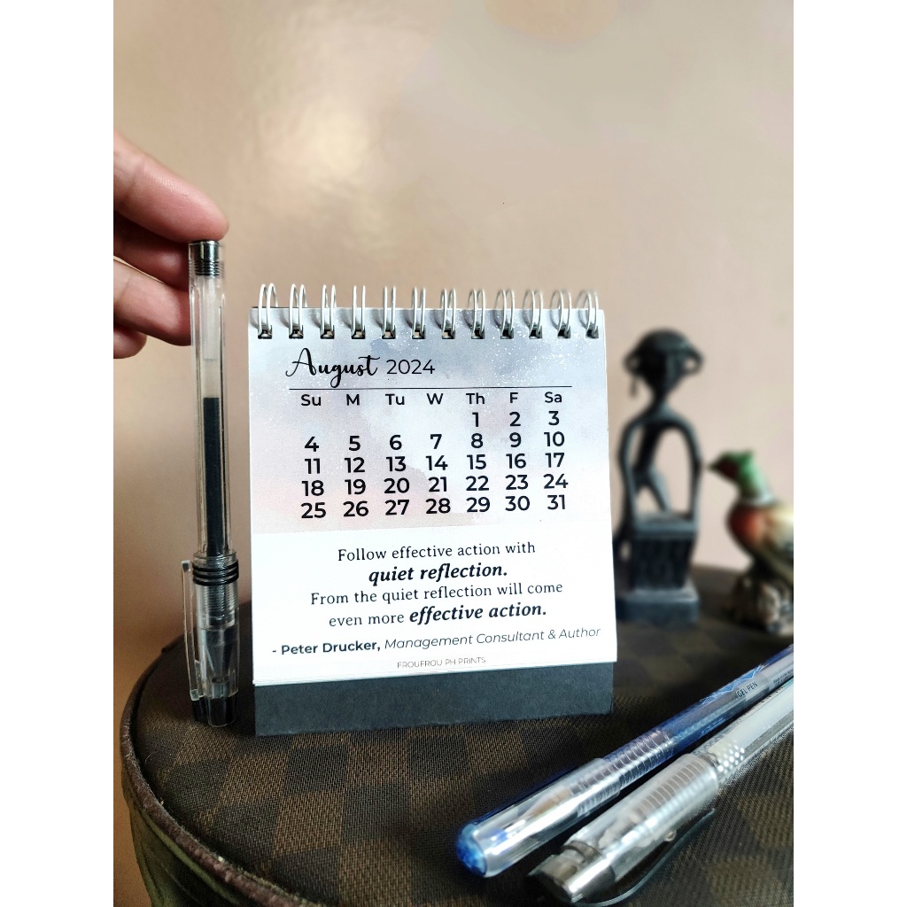 2024/2025 Mini Desktop Calendar with Motivational Quotes Shopee