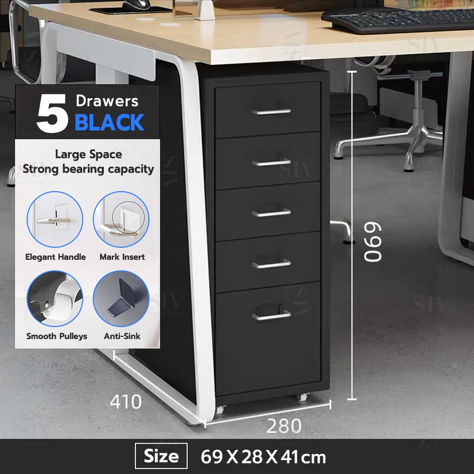 SIV 3-8 Layer Metal File Storage Cabinet Steel Filing Cabinet With ...