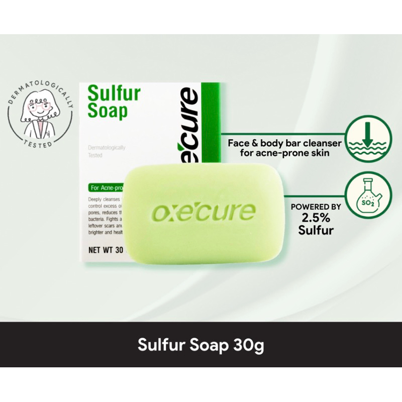 OXECURE Sulfur Soap 30g | Shopee Philippines