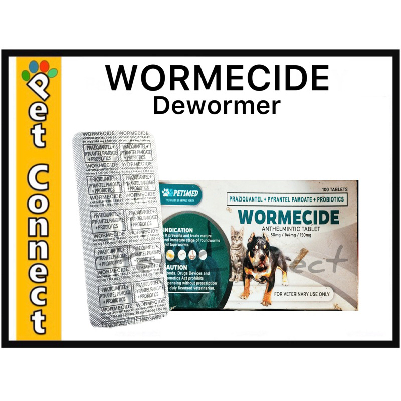 Wormecide Petsmed Dewormer 10 tablets Deworm Dogs Shopee Philippines