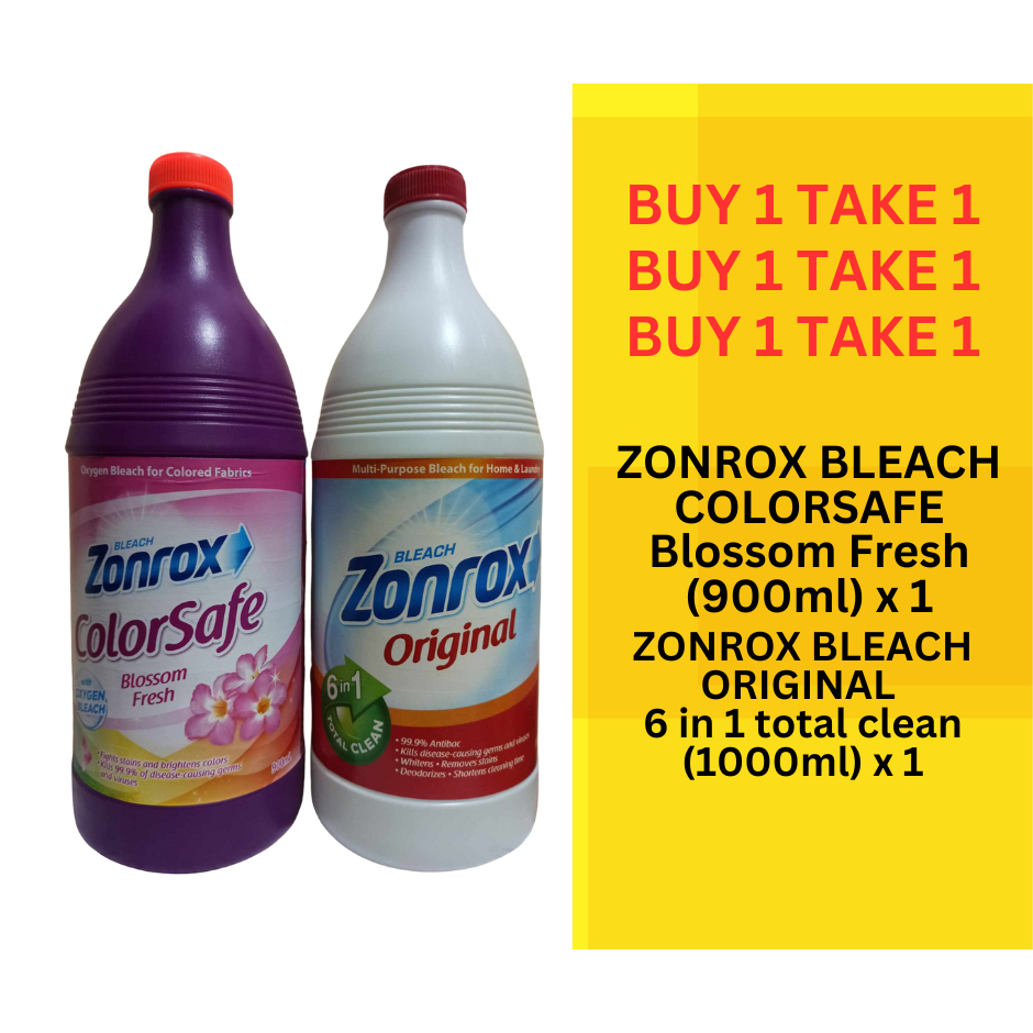 Zonrox Colorsafe (900ml) + Zonrox Original (1000ml) Shopee Philippines