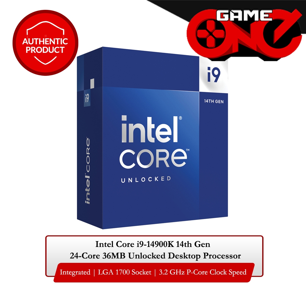 Intel Core i9-14900KF - Core i9 14th Gen 24-Core (8P+16E) LGA 1700 125W  None Integrated Graphics Processor - Boxed - BX8071514900KF 