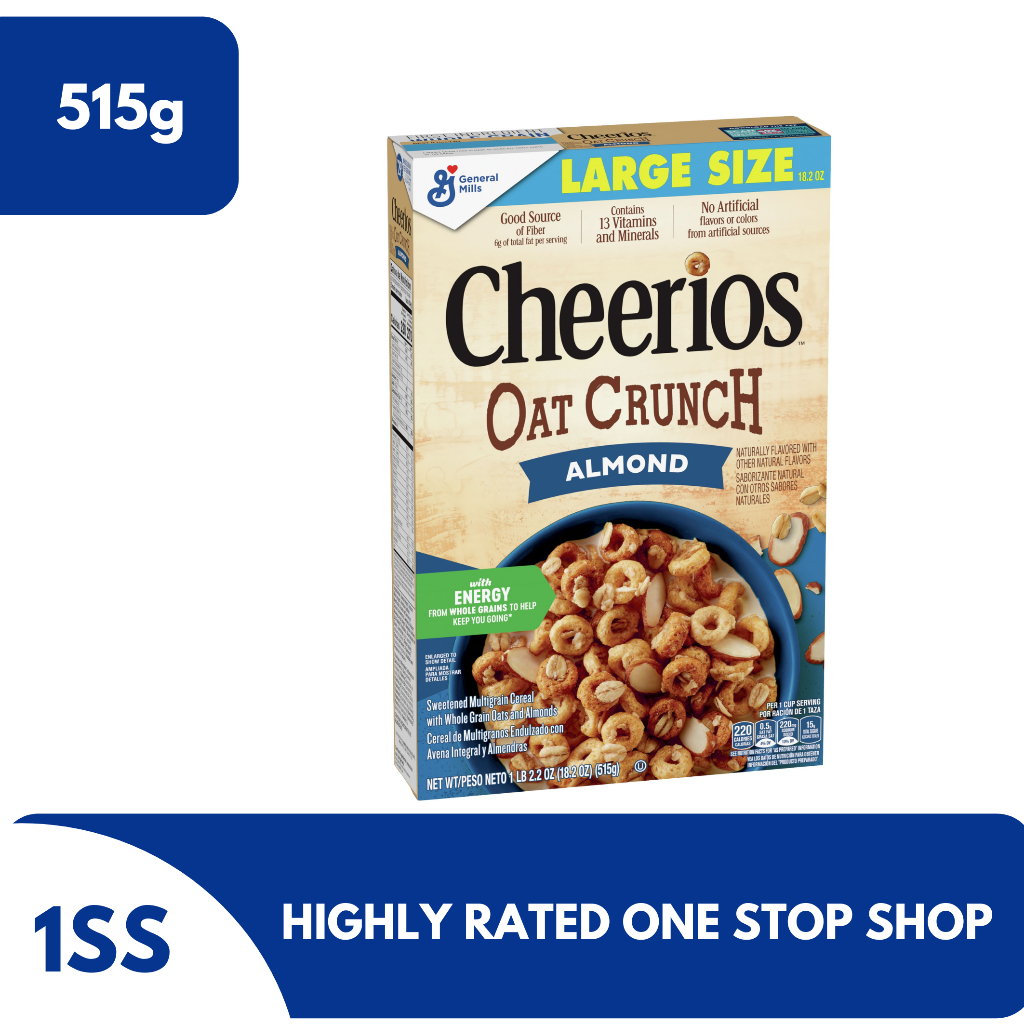 Cheerios Oat Crunch Almond, 515g (Exp Apr 1, 2024) Shopee Philippines