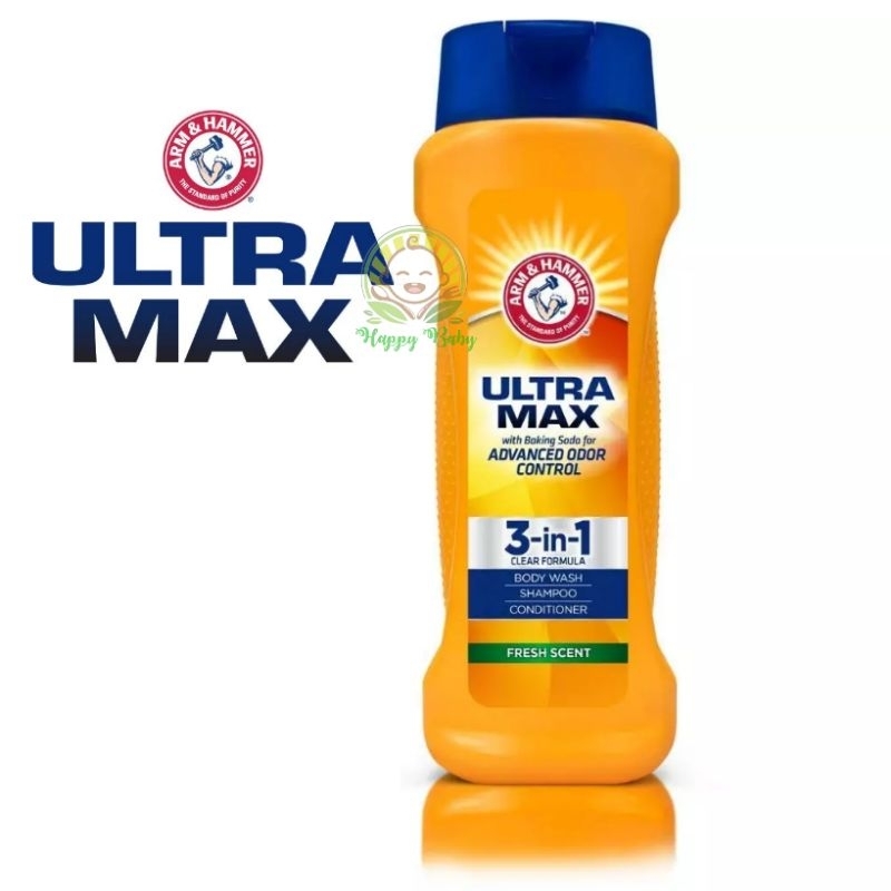 Arm & Hammer Ultra Max 3in1 Shampoo Conditioner Body Wash (Fresh