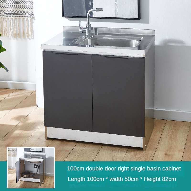 kitchen storage under the sink stainless steel Gas