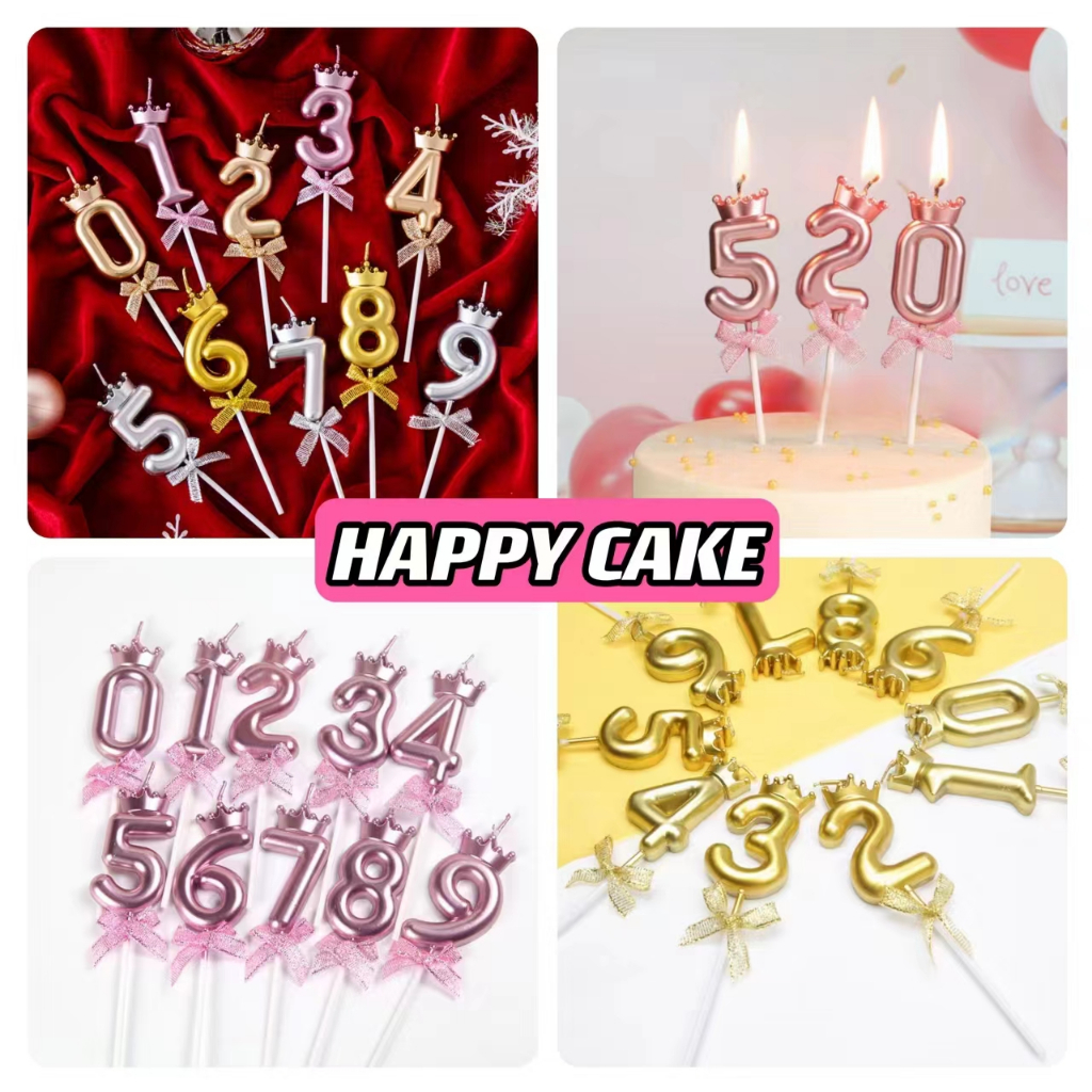 Birthday Candles for Cakes Gold Number Candle 09 Birthday Party golden