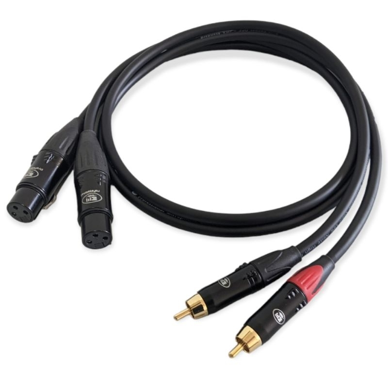 EM XLR Female to RCA Connector Shark Series (1pair) Gold Plated Heavy