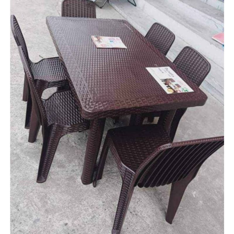 ZOOEY PALMERA RATTAN DINING SET FOR 6 SEATER Free delivery within Metro Manila Shopee Philippines
