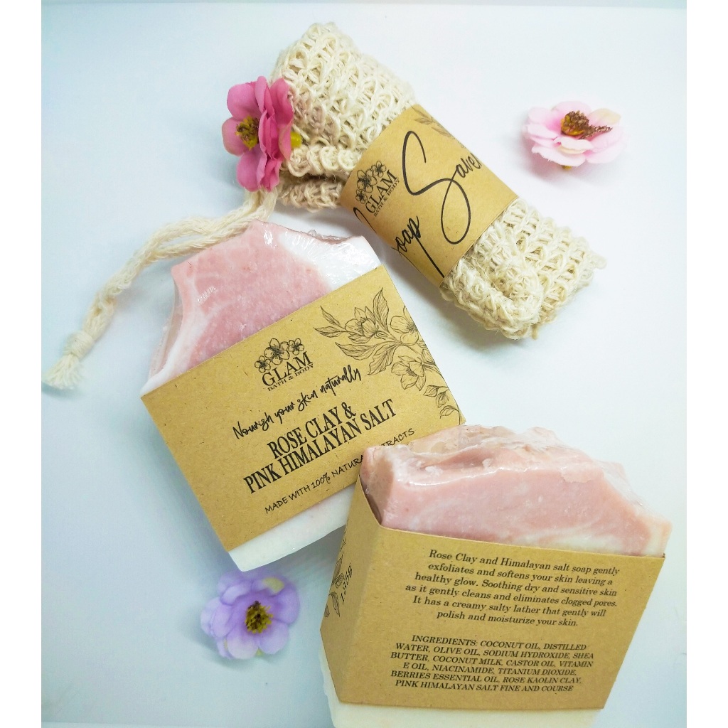 Rose Clay & Pink Himalayan Soap by Glam Bath & Body | Shopee Philippines