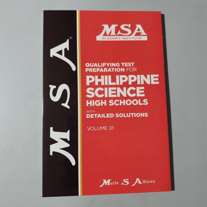 MSA Quality Test Preparation for Philippine High school Volume 1 ...