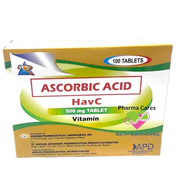 Ascorbic Acid tablet 500mg 100 tablets | Shopee Philippines