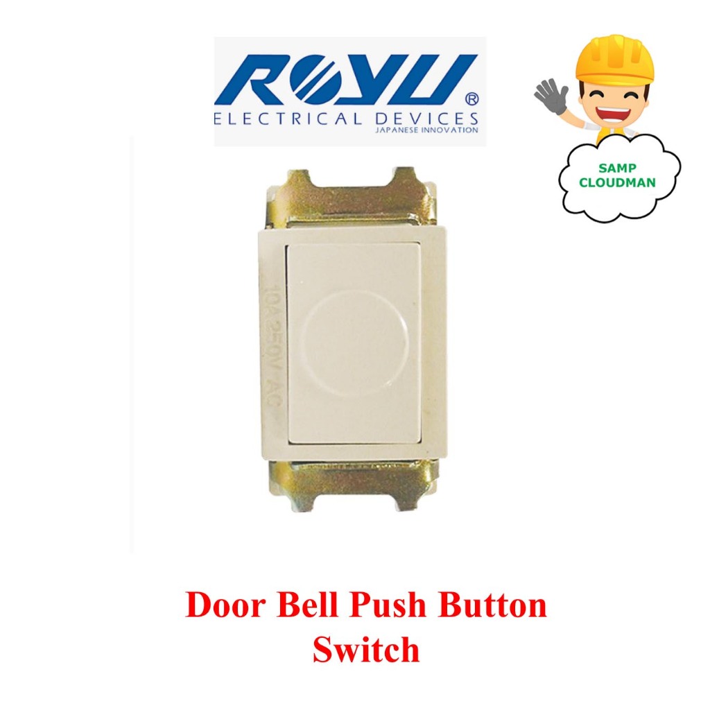 Royu Door Bell Push Button Switch Classic Series RCS4 Doorbell Cream ...