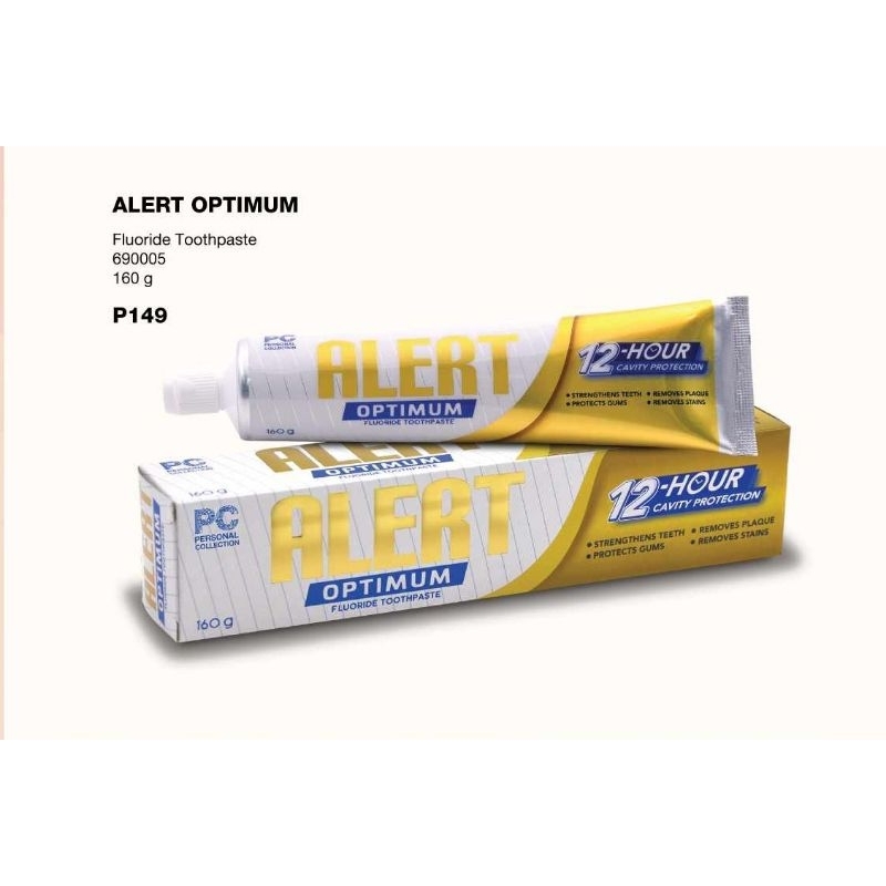 ALERT OPTIMUM FLOURIDE TOOTHPASTE 160g Shopee Philippines