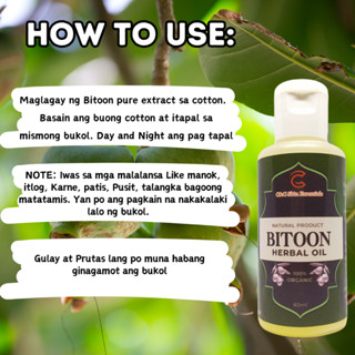 Bitoon Herbal Oil for Bukol: Original and Effective Pantunaw ng mga ...