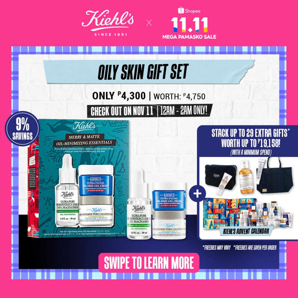 Kiehl's Oily Skin Gift Set (Holiday Edition) Shopee Philippines