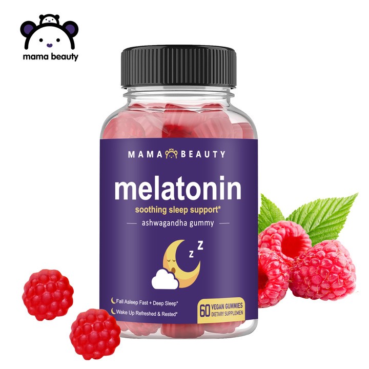Mama Beauty Melatonin Gummies Ashwagandha Sleep Vitamins Improve
